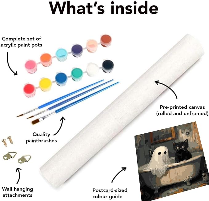 Clendo Halloween Paint by Numbers Kit - Image 7