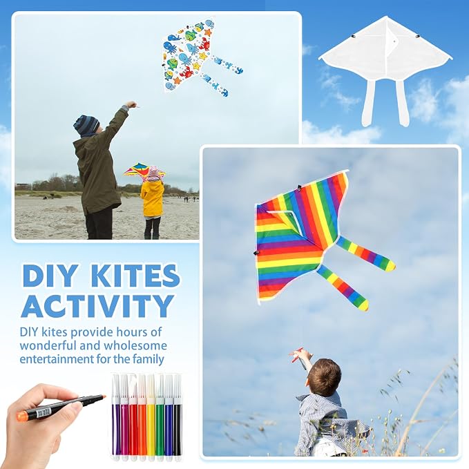 Honoson 20 Pieces DIY Blank Kite - Image 5