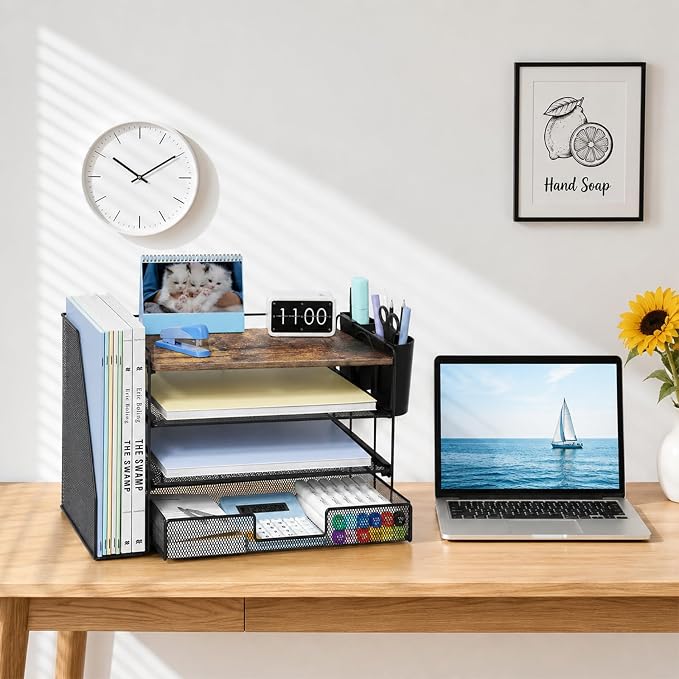OPNICE Desk Organizer, 4-Tier Desktop File Organizer - Image 5