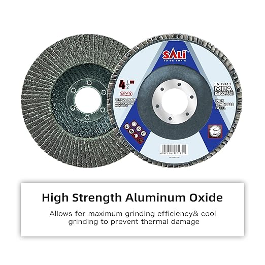 Sali 48 Pack Flap Disc 40 Grit 4.5" x 7/8-Inch Sanding Disc Bevel Type #29 Premium and Industrial Grade Angle Grinder Grinding Wheel High Performance Edge Grinding