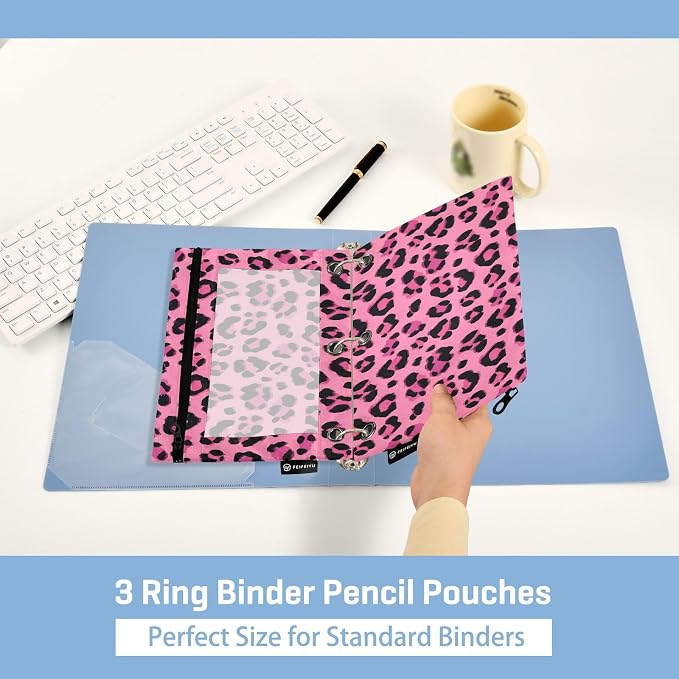 Hot Pink Black Leopard Print Pencil Pouch - Image 4