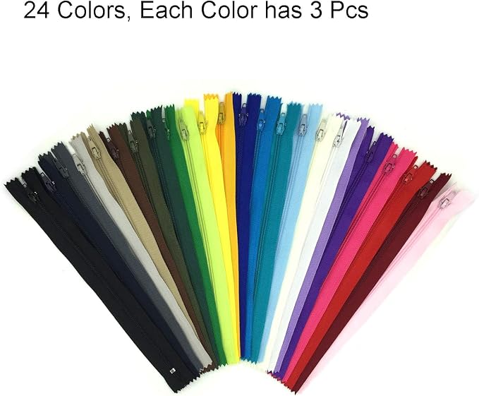 12 Inch Zippers, DOITEM 72 pcs 30cm/12 Inch Zippers - Image 2