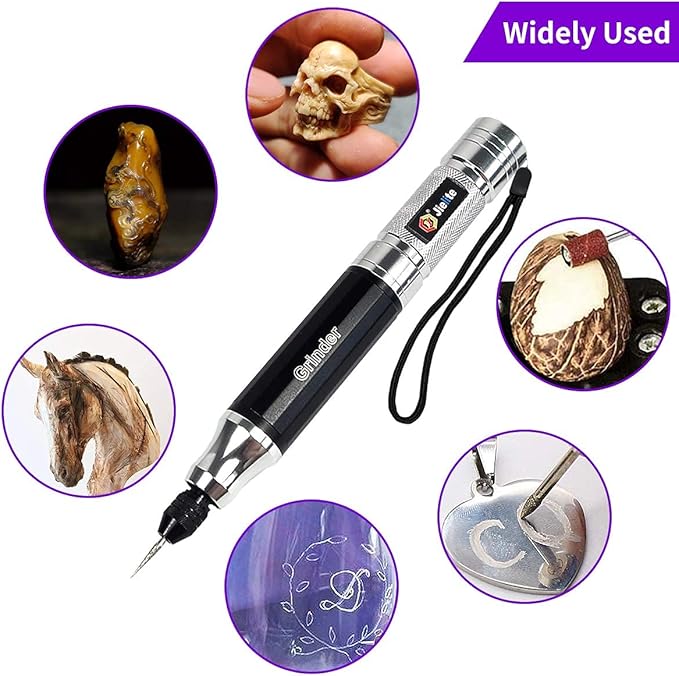 Engraving Pen Portable Electric Engraving Tool Kit, Rechargeable Engraver Machine for Metal Glass Wood Leather Jewellery Carving Drilling Lettering