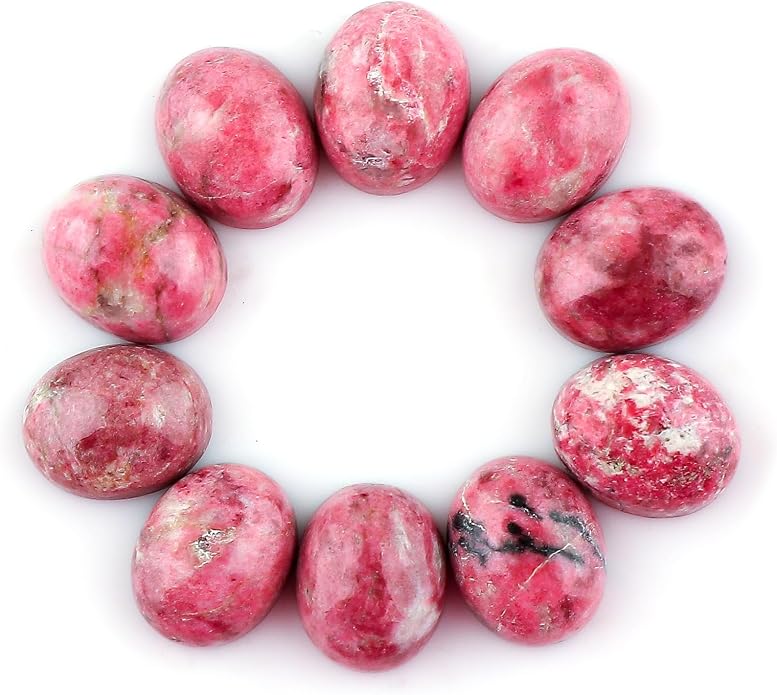10pcs, Natural Gemstone Cabochon, Wholesale Assorted Flatback Crystals by CRYSTALINES