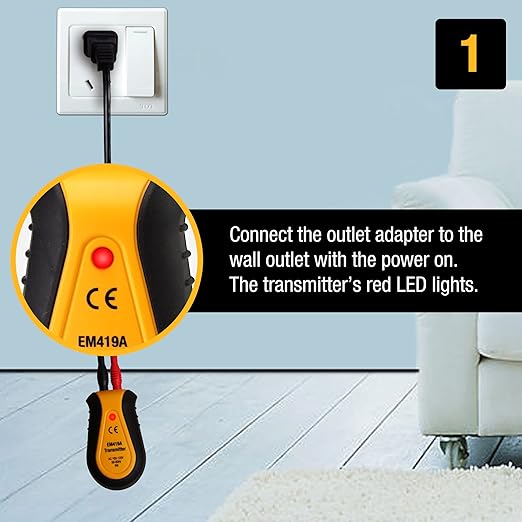 allsun AC 200-240V Circuits Fuses Breaker Non-Contact Voltage Sensor Locate AC Circuits/Fuses Socket Plugs Lamp Outlet Adapters