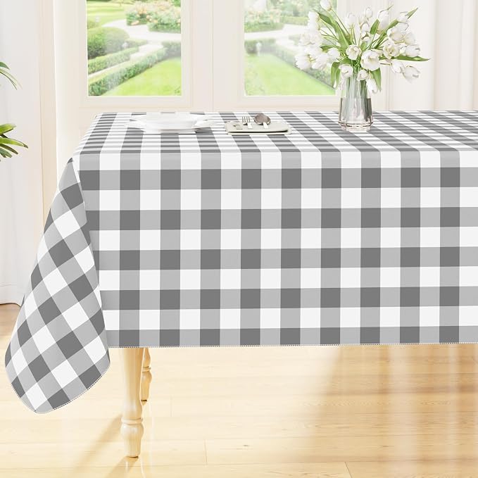 Smiry Rectangle Table Cloth, Waterproof Vinyl Tablecloth by Smiry