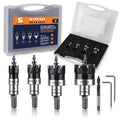 Carbide Hole Saw Kit for Metal TCT Hole Saw Drill Bit Set Hole Cutter Kit for Stainless Steel 4PCS(3/4" to 1-1/2")