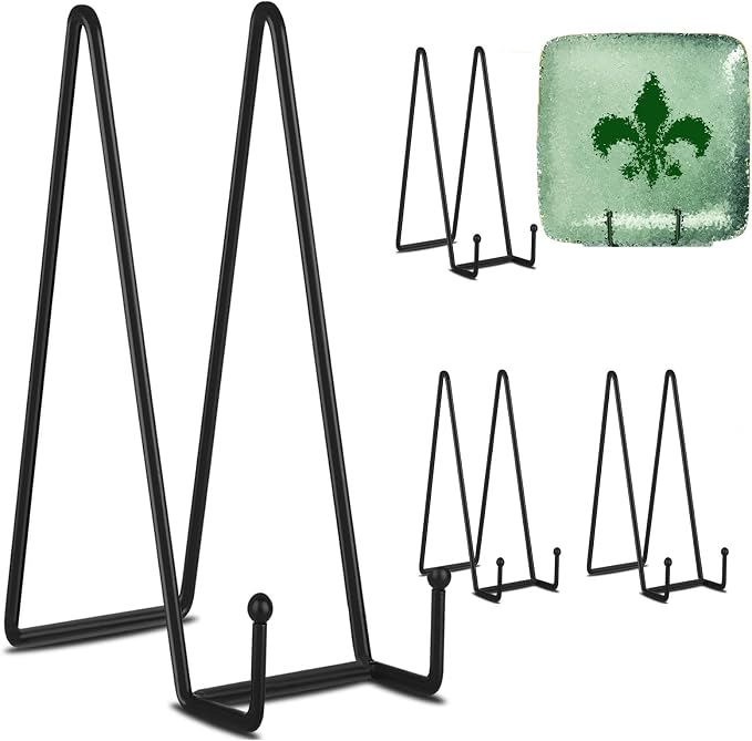Decolore 5 Pack 14 Inch Black Picture Stand Large Plate Stand by Decolore