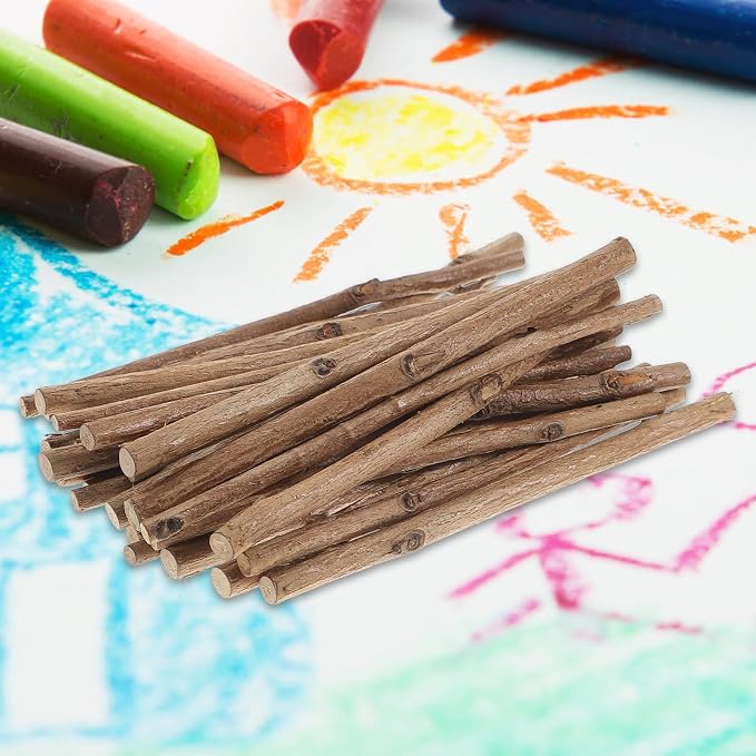 Tinksky 10CM Long 0.3-0.5CM in Diameter Wood Log Sticks - Image 8