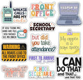 MAIANEY School Secretary Sticker Pack 12pcs – Funny Office Stickers by Maianey