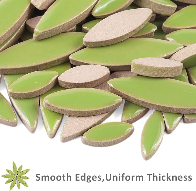 Artspac Green Petal Ceramic Mosaic Tiles - Image 5