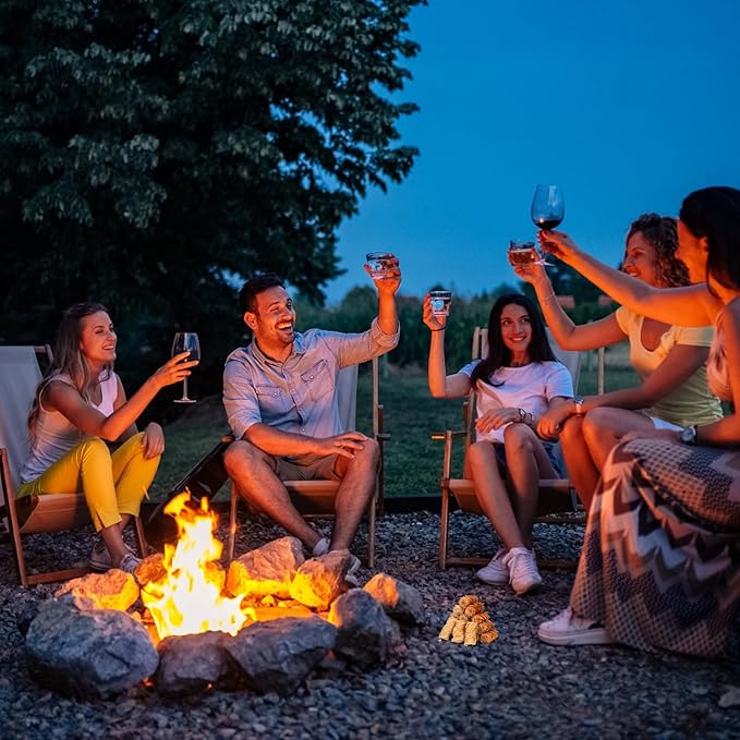 100 Counts Fire-Starter, for Campfire - Fireplace - BBQ - Fire-Pit - Waterproof-Natural Fire-Starters, Quick Light Wood-Charcoal Fire-Starter
