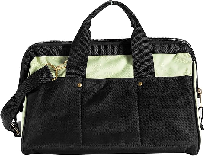 Jetech 18-Inch Heavy-Duty Electrician Tool Bag, Waterproof Top Wide Mouth Tools Storage Bag with Adjustable Shoulder Strap MultiPurpose Organizer Bag for Construction Gardening Man