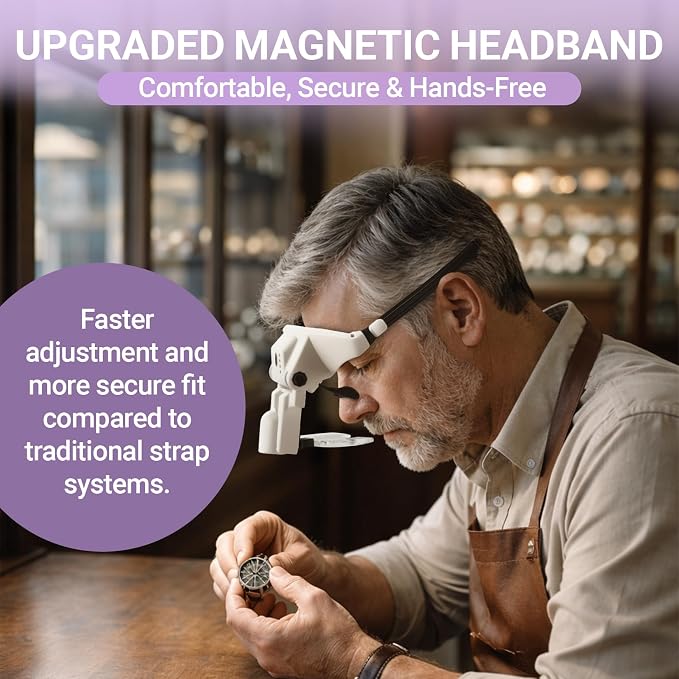YOCTOSUN Magnifying Glass with Light, Magnifying Glasses with 6 Lenses 1.0X–4.0X - Image 7
