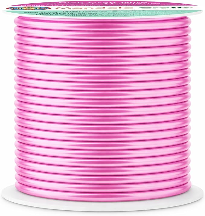 Mandala Crafts 13 Gauge Pink Anodized Aluminum Craft Wire, 60 FT | Colored - Image 2
