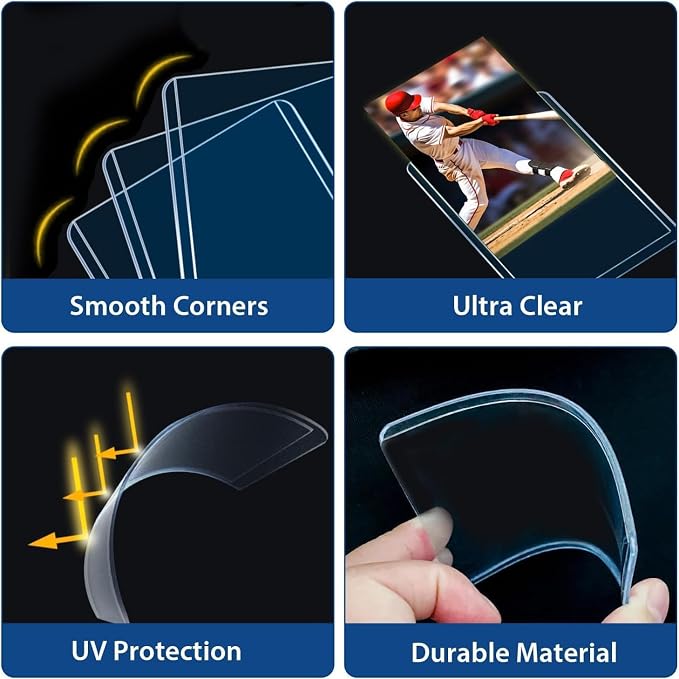 400 Hard Plastic Card Sleeves, Premium Baseball Card Protectors, Sports Game - Image 4