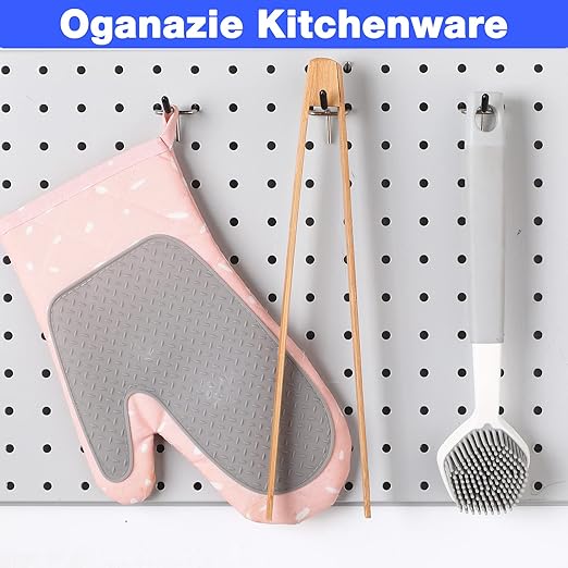 Moxweyeni 100 Pcs Pegboard Hooks Peg Board Organizer Accessories Holders Hanging Stainless Steel Display Wall Hooks for 1/8 and 1/4 Pegboard Wall for Garage Storage Tools(2 Inch)