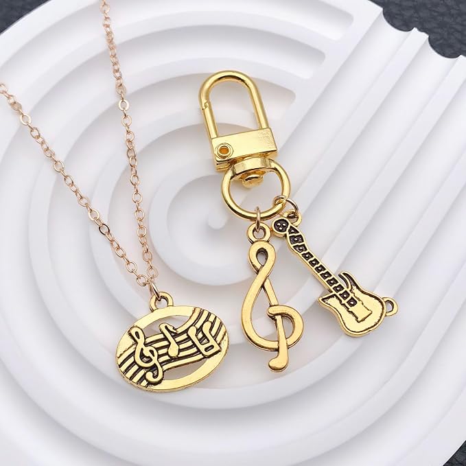 WOCRAFT 60pcs Antique Gold Music Bracelet Charms - Image 6