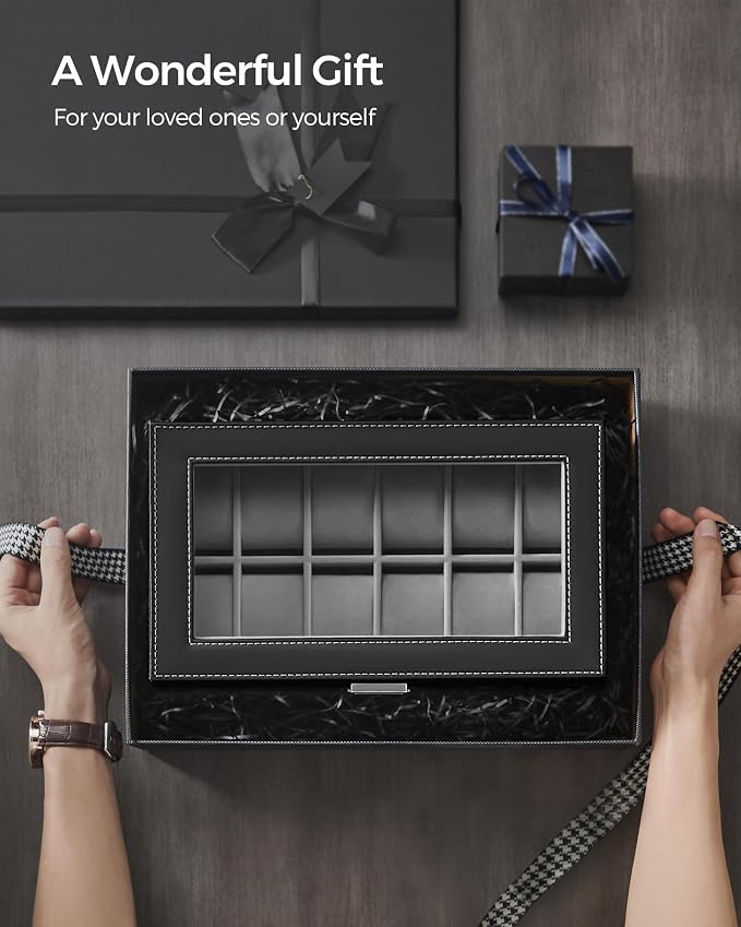 SONGMICS Watch Box, 12-Slot Watch Case Organizer - Image 7