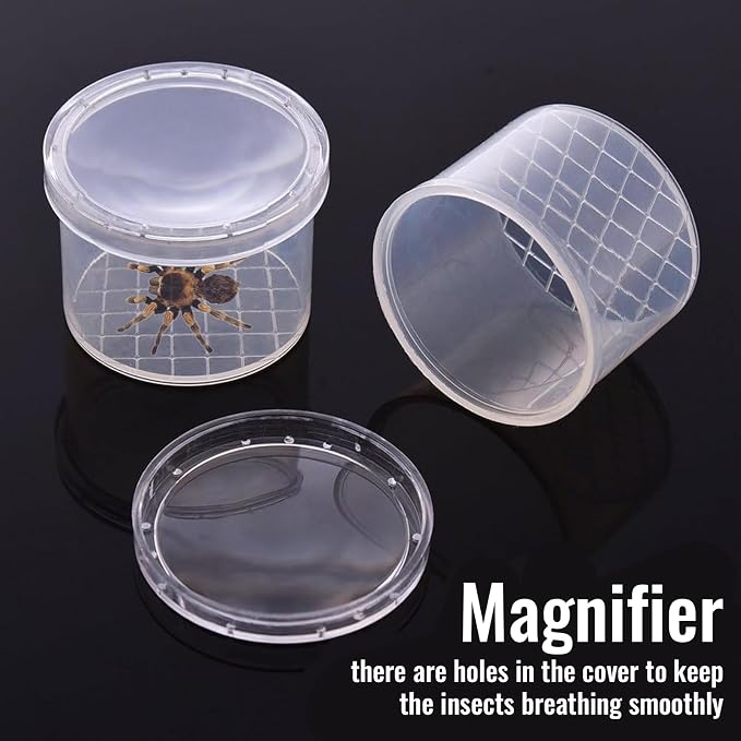 12 Pcs Bug Viewer Critter, Magnifier Bug Catcher cage, Plastic Insect - Image 4