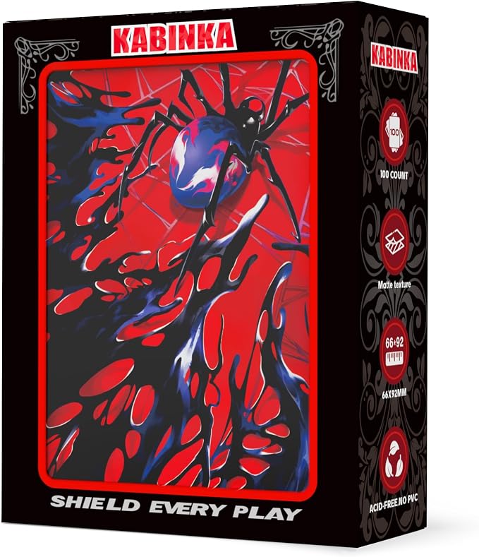 Kabinka MTG Card Sleeves -Spider 100 Standard Size Pack Clear Front & Matte - Image 9
