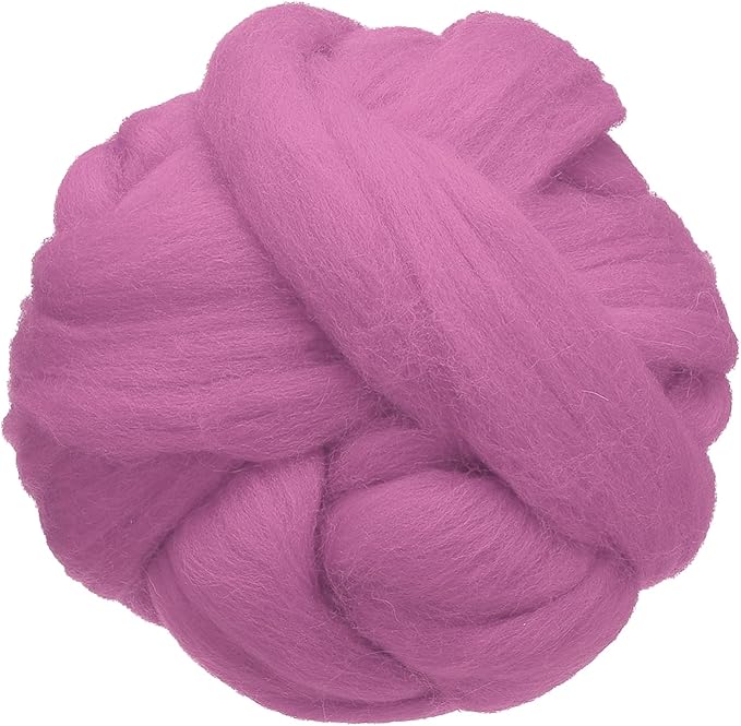 uxcell 3.53oz Wool Roving Yarn, Needle Felting Wool Fiber DIY Craft Needle Wet by uxcell
