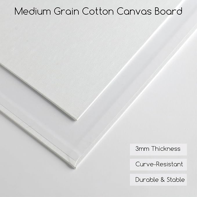 MEEDEN 12-Pack 100% Cotton Canvas Boards - Image 3