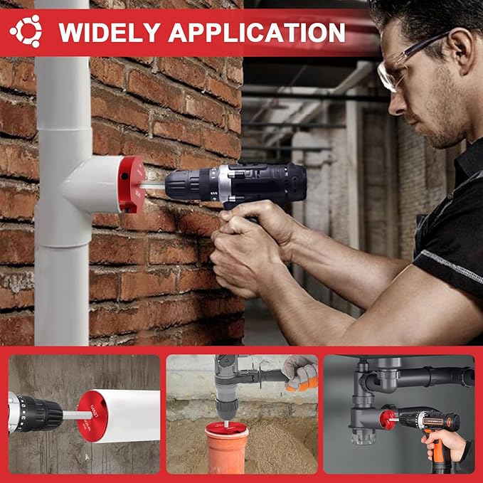 PVC Pipe Reamer, PVC Fitting Saver with 4-Inch Head Aluminum, PVC Socket Saver, Plastic PVC Pipe Fitting Reamer Plumbing Tools for SCH40 PVC Pipe, PP, PE, CPVC, ABS Pipe