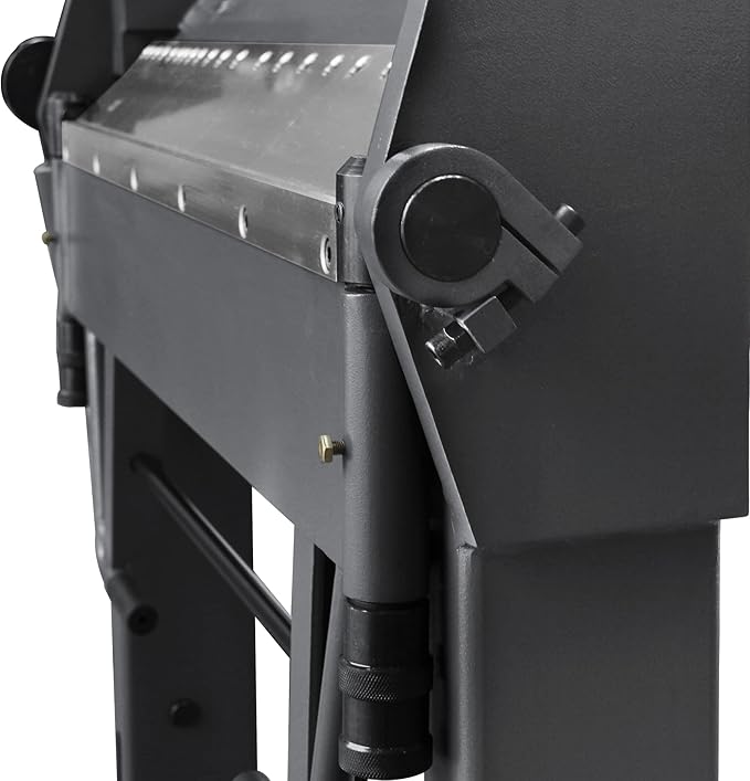 KAKA INDUSTRIAL Pan and Box Brake, 40-Inch Sheet Metal Brake Machine with Fingers, 12-Gauge Mild Steel Capacity Box and Pan Brake with Foot Clamp PBB-4012