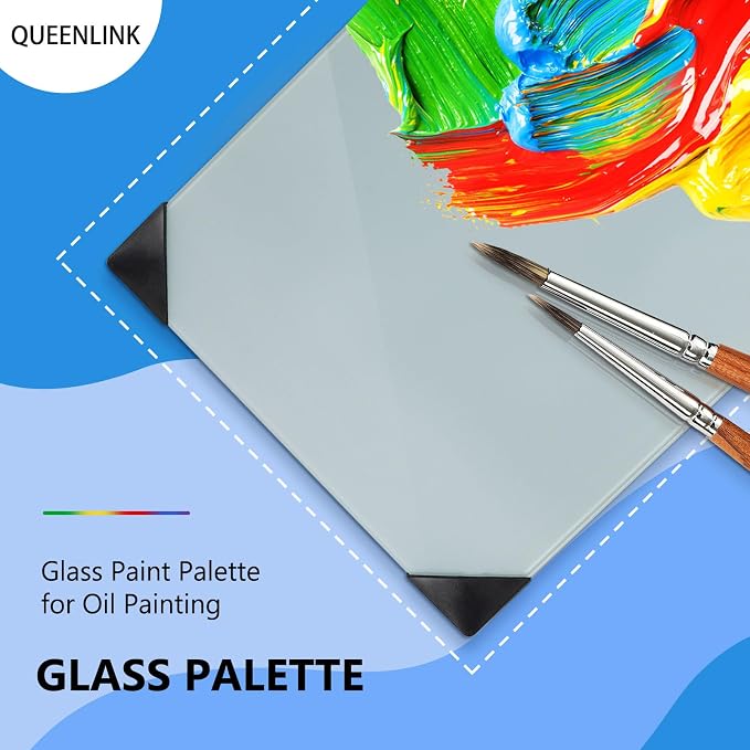 Glass Palette for Oil Painting, 16 x 12 Inches, Watercolor, Painting Supplies - Image 2