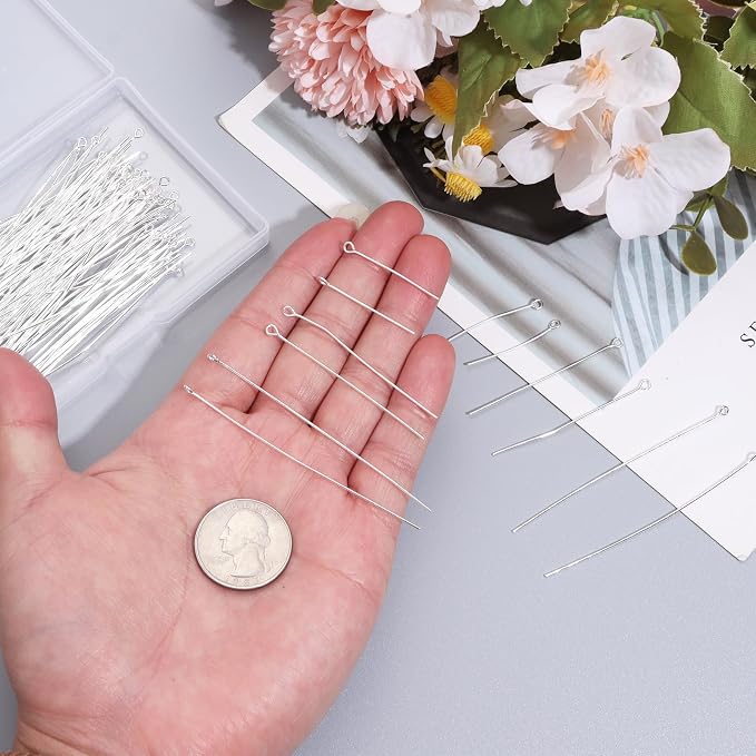 400 PCS 30mm 50mm 70mm Mixed Length Eye Pins - Image 4