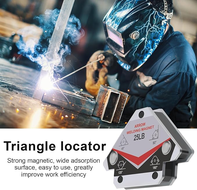 GUTIMORE 25LB Welding Magents, Pack of 4, Heavy Duty Angle Holding Magnet Holder