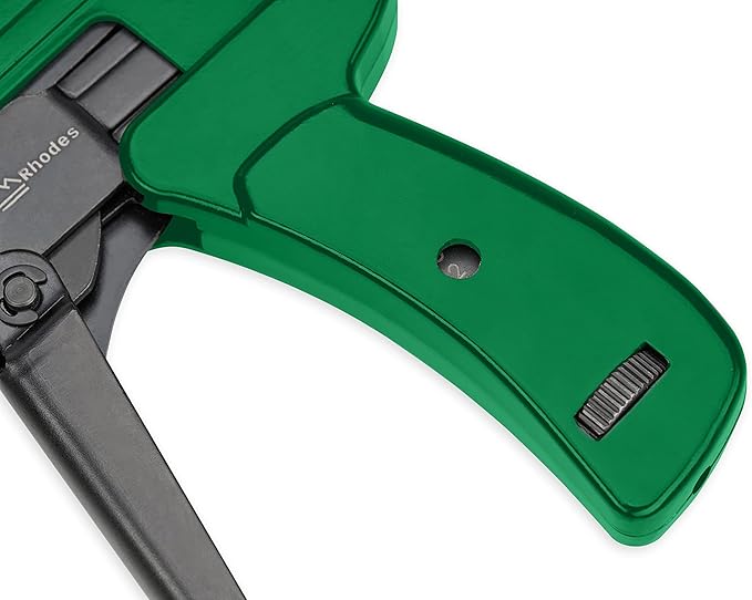 42711 Zip Tie Gun/Cable Tie Install Tool, Adjustable Tension with Built-In Cutter, for Nylon Ties up to 1/4”- Green