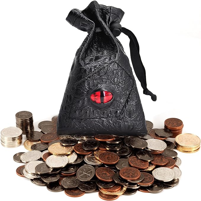CZYY Metal Game Coins Set, 60 Fantasy Currency Tokens by CZYY