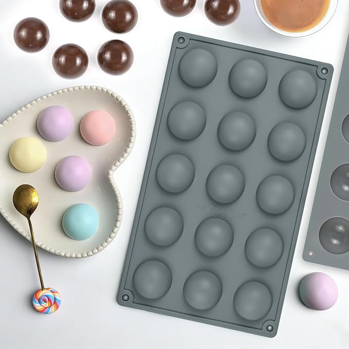 Semi Sphere Silicone Mold for Chocolate Truffles, 30 Cavities for Ice Cubes - Image 2
