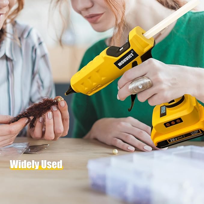 MONVICT Cordless Glue Gun for Dewalt 20V Battery, Upgraded 100W Digital - Image 5