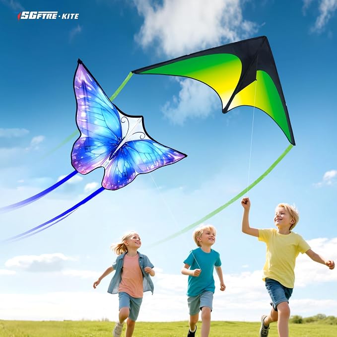 SGftre 3 Piece Set Butterfly Delta Octopus Kites - Image 5