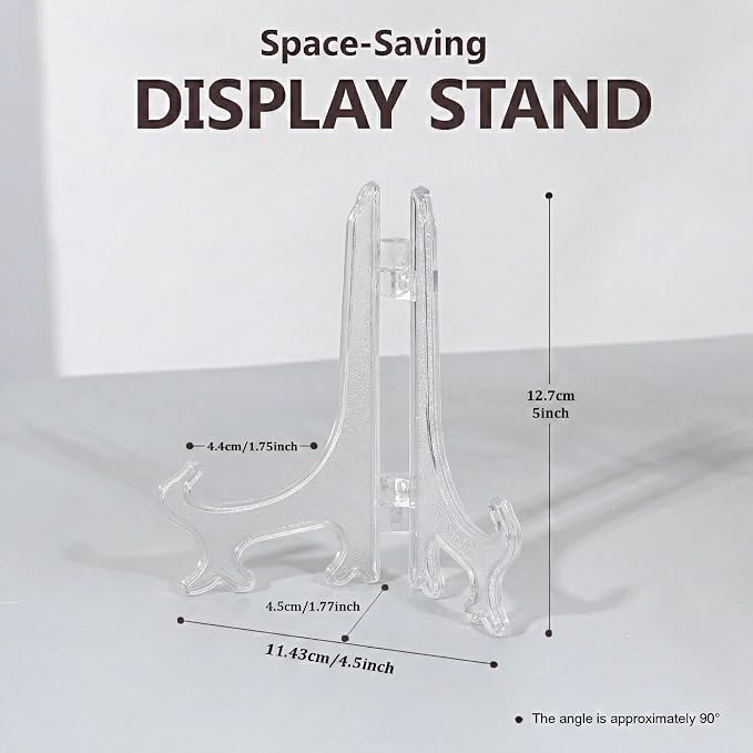 Artliving 5 Inch Acrylic Card Display Stands, Small Plastic Easels and - Image 2