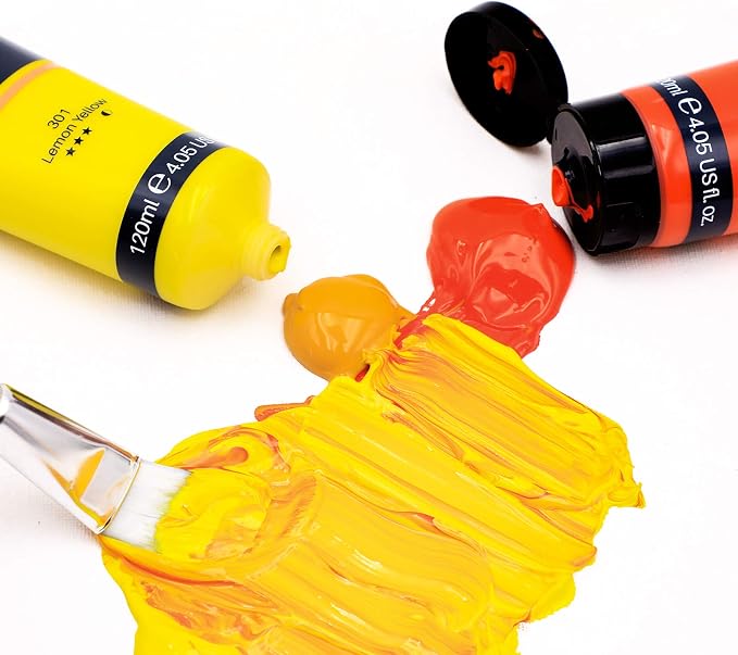 Artecho Yellow Acrylic Paint, Art Craft Paints - Image 5