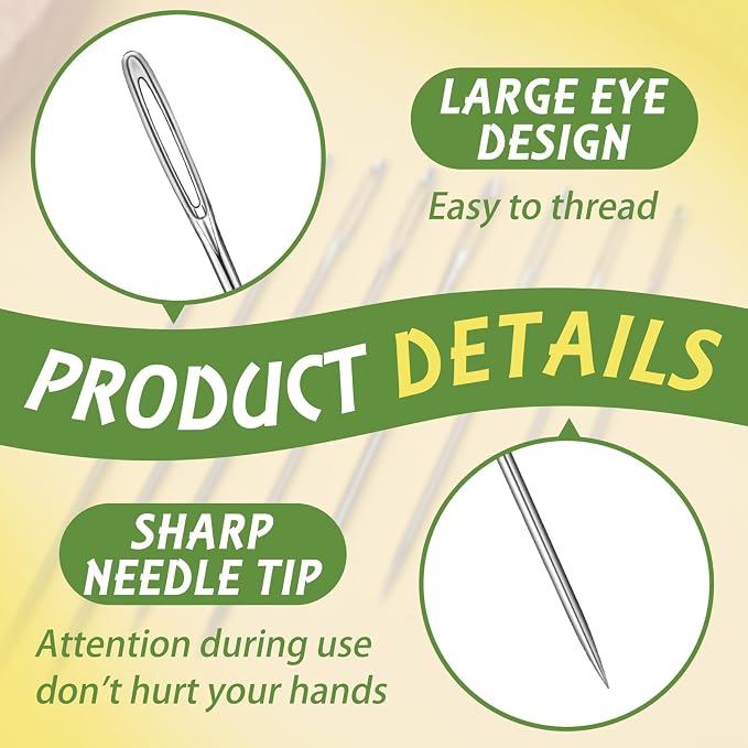 FTEVEN Embroidery Needles, Sewing Sharp Needles - Image 3