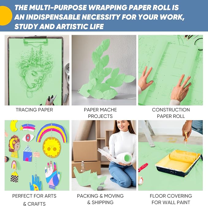 Light Green Wrapping Paper, Birthday Anniversary Christmas Wedding Easter Eid - Image 4