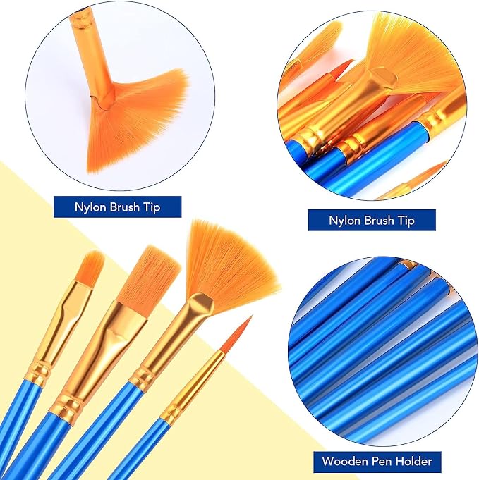 AROIC Acrylic Paint Brush Set, Small Paint Brush Kits - Image 2