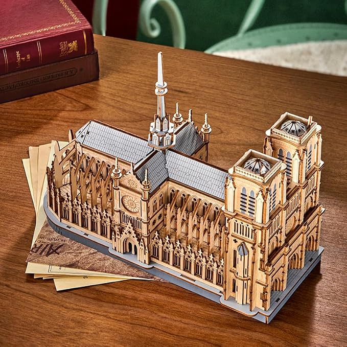 Rowood 3D Puzzles for Adults, Wooden Architecture DIY Model Kit Building Set - Image 8