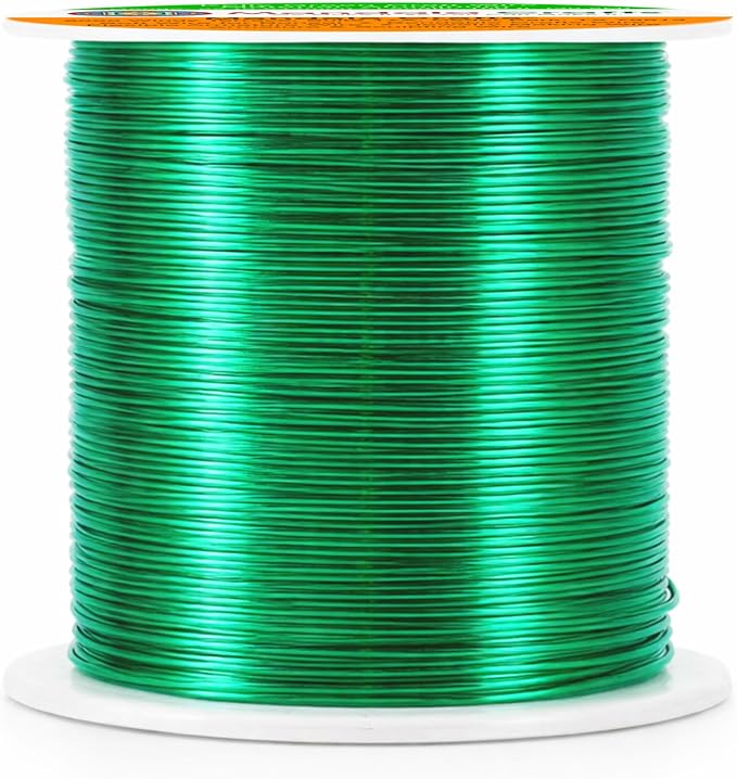Mandala Crafts 22 Gauge Kelly Green Anodized Aluminum Craft Wire, 100 FT | - Image 2