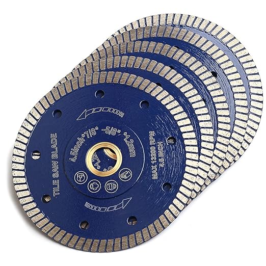5pc/Lot 4.5 inch Tile Diamond Blade Super Thin Diamond Turbo Saw Blade Porcelain Tile Blade for Granite Marble Ceramic Tile Cutting