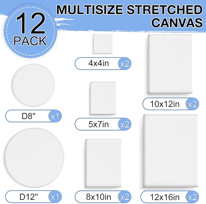 ESRICH 12 Pack Stretched Canvas - Image 2