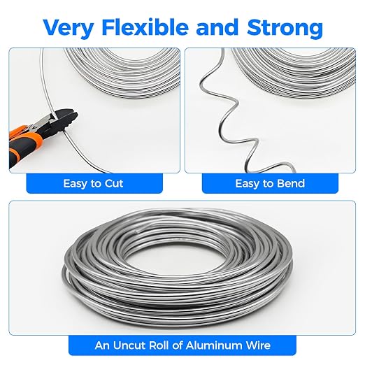 55FT 9 Gauge Bendable and Strong Craft Wire, Flexible Aluminum Armature Wire - Image 3