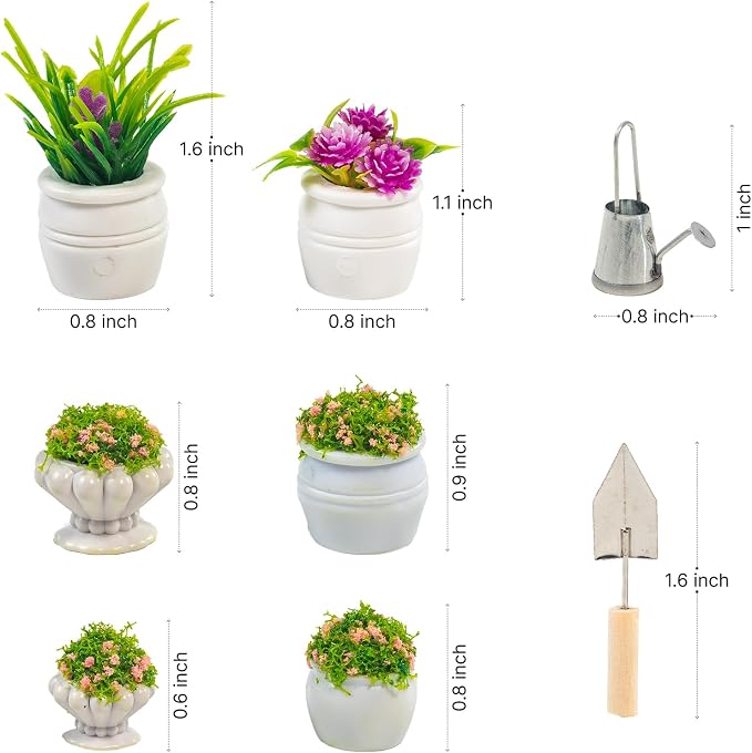Miniature Dollhouse Accessories, Mini Plants - Image 2