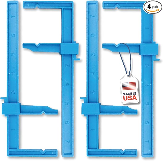 Excel Blades 4-Pack 7-Inch Mini Bar Clamps, Adjustable Plastic, USA Made by ExcelBlades