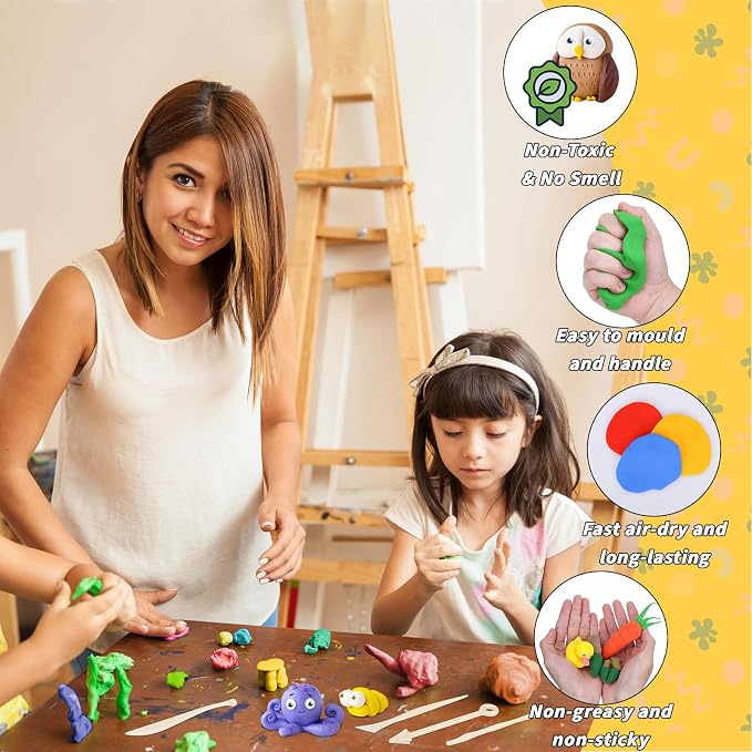 169 Pcs Air Dry Clay 120 Colors Modeling Model Magic Clay - Image 3